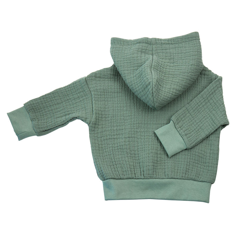 Musselin-Hoodie mit Pad-Tasche Rückseite