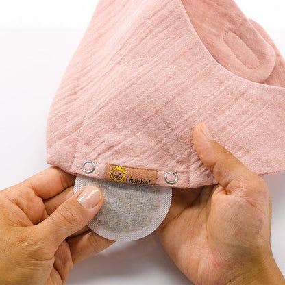 Löwenkind Halstuch "Mini" in altrosa mit Kräuterpad