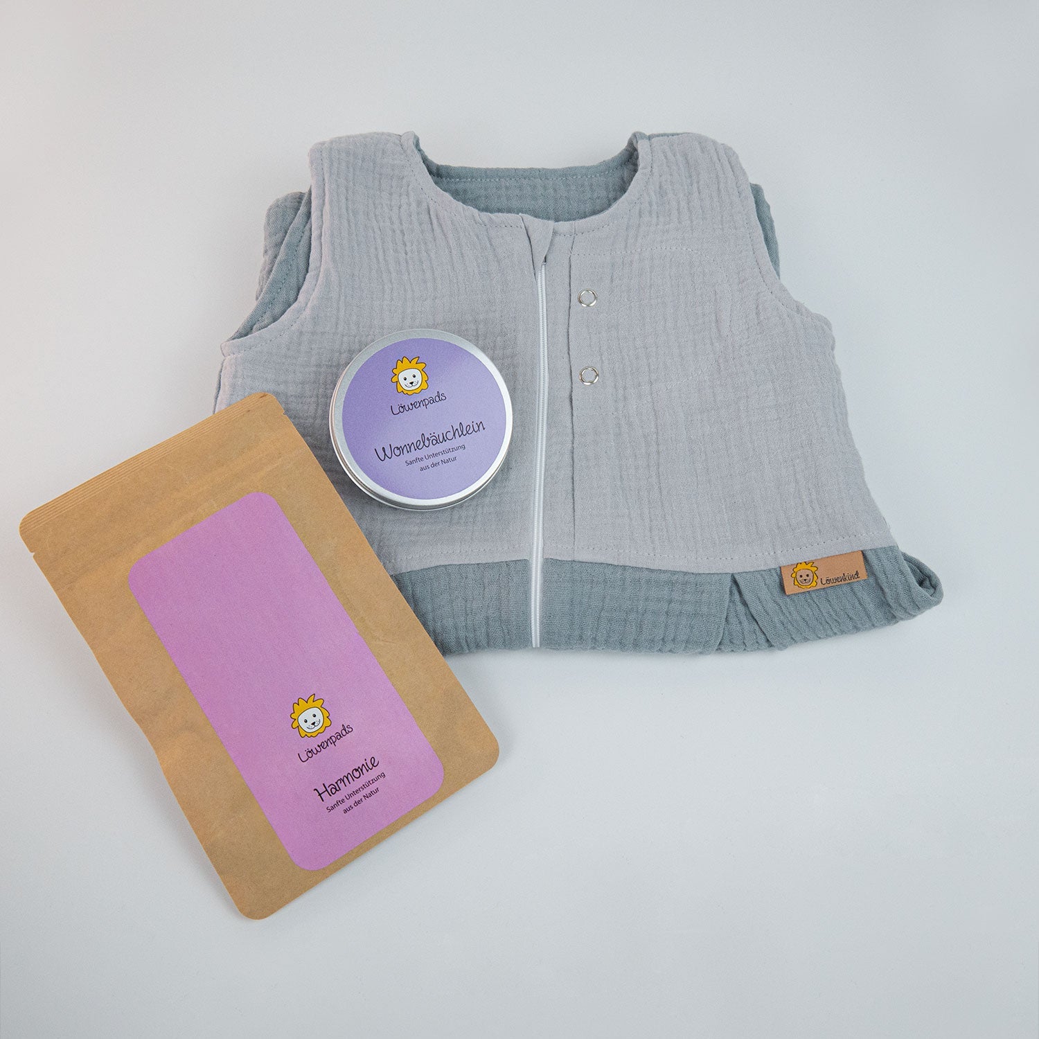 Schlafsack-Set mit Wonnebuchlein-Dose und 10er Harmonie-Nachfüllpackung