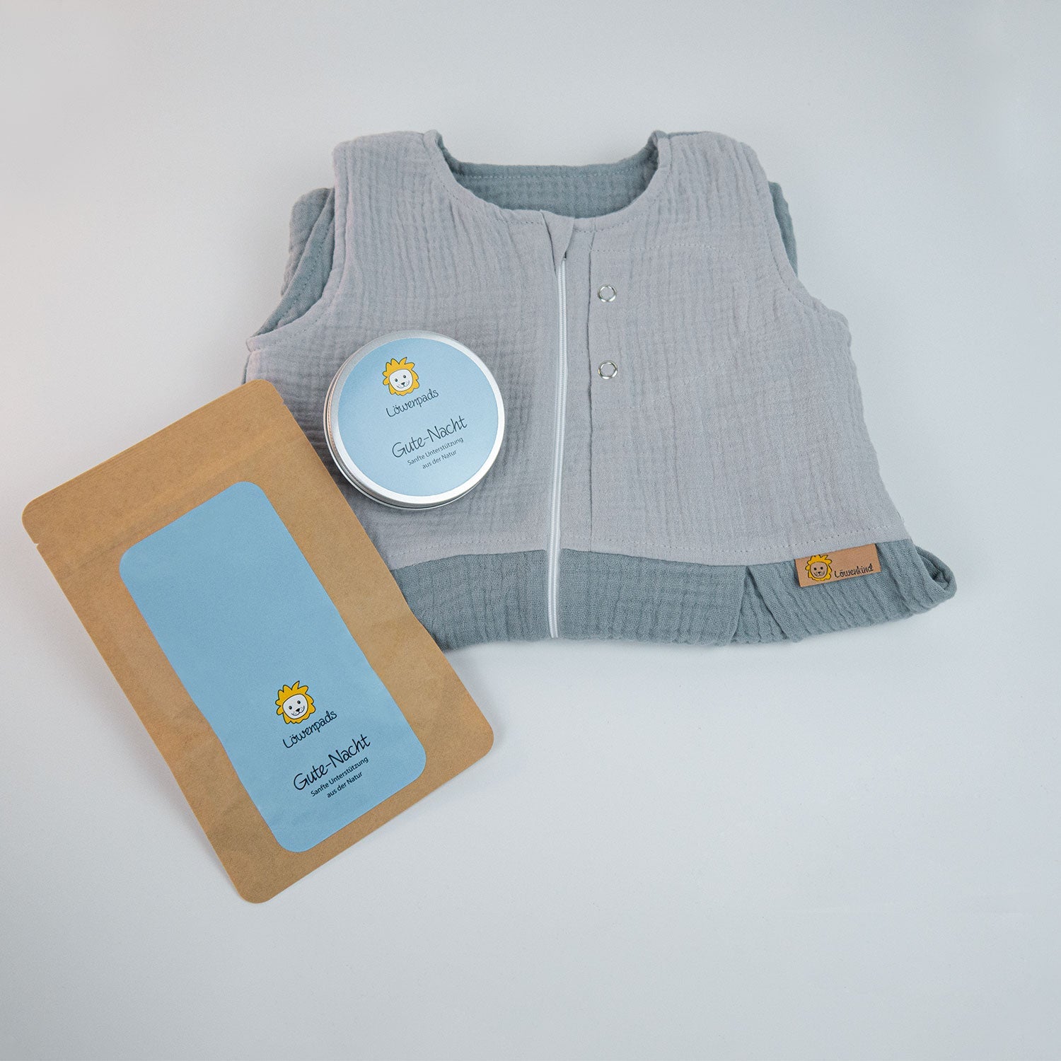 Schlafsack-Set mit Gute-Nacht-Dose und Gute-Nacht-Nachfüllpackung