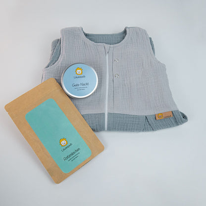Schlafsack-Set mit Gute-Nacht-Dose und Rotznäschen-Nachfüllpackung