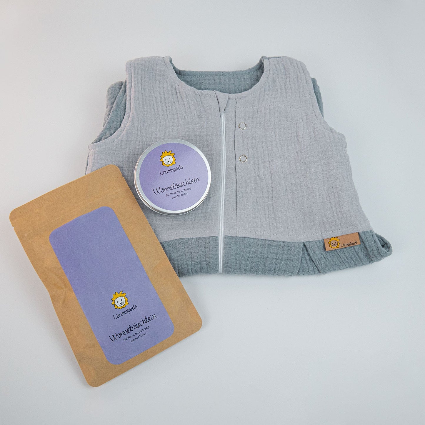Schlafsack-Set mit Wonnebäuchlein-Dose und 10er Wonnebäuchlein-Nachfüllpackung