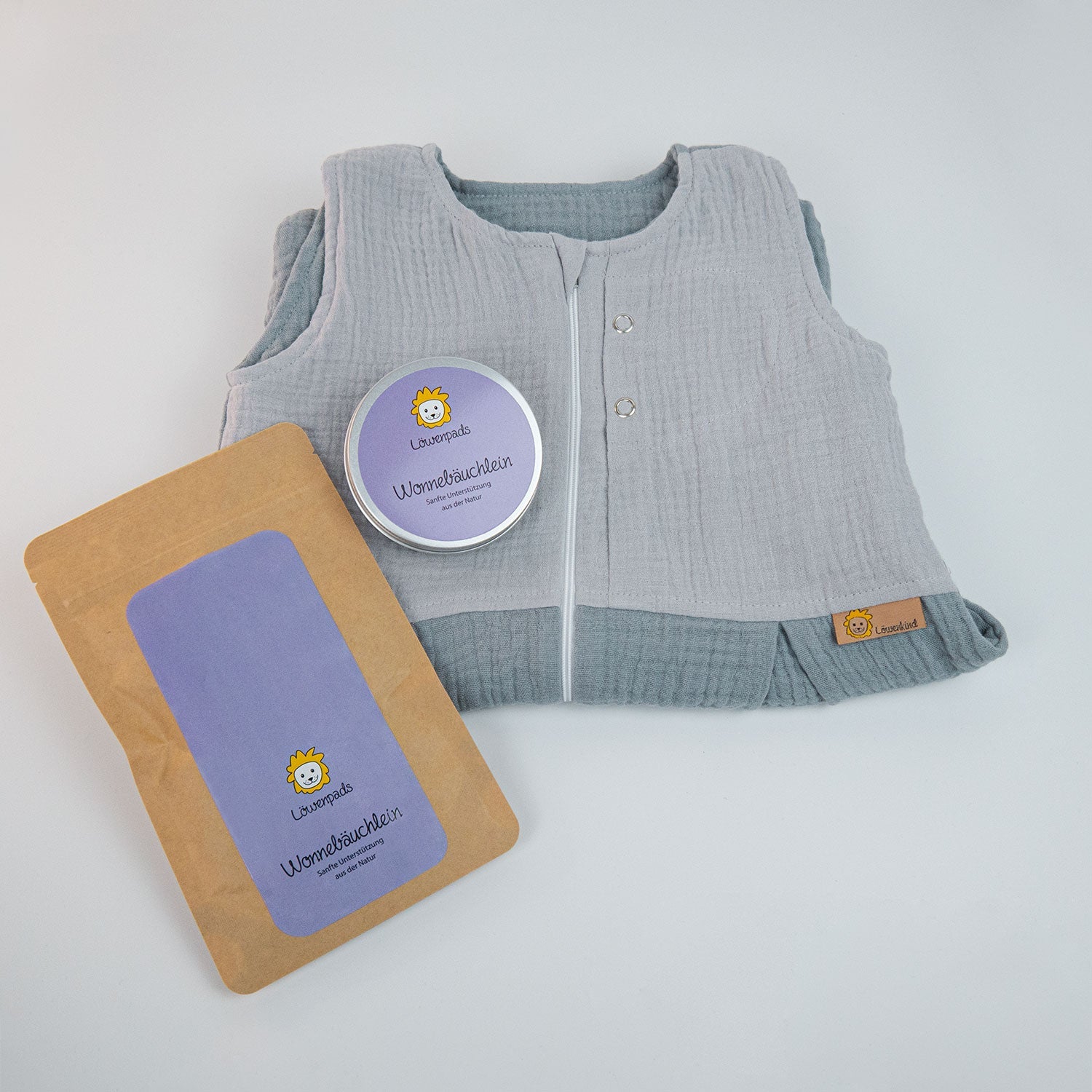 Schlafsack-Set mit Wonnebäuchlein-Dose und 10er Wonnebäuchlein-Nachfüllpackung