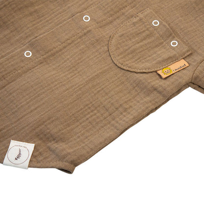 Musselin-Hemd mit Pad-Tasche Details