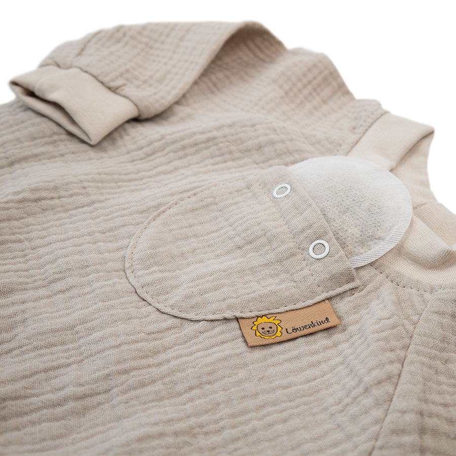 Musselin-Sweatshirt mit Pad-Tasche und Kräuterpad