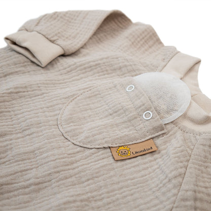 Musselin-Sweatshirt mit Pad-Tasche und Kräuterpad